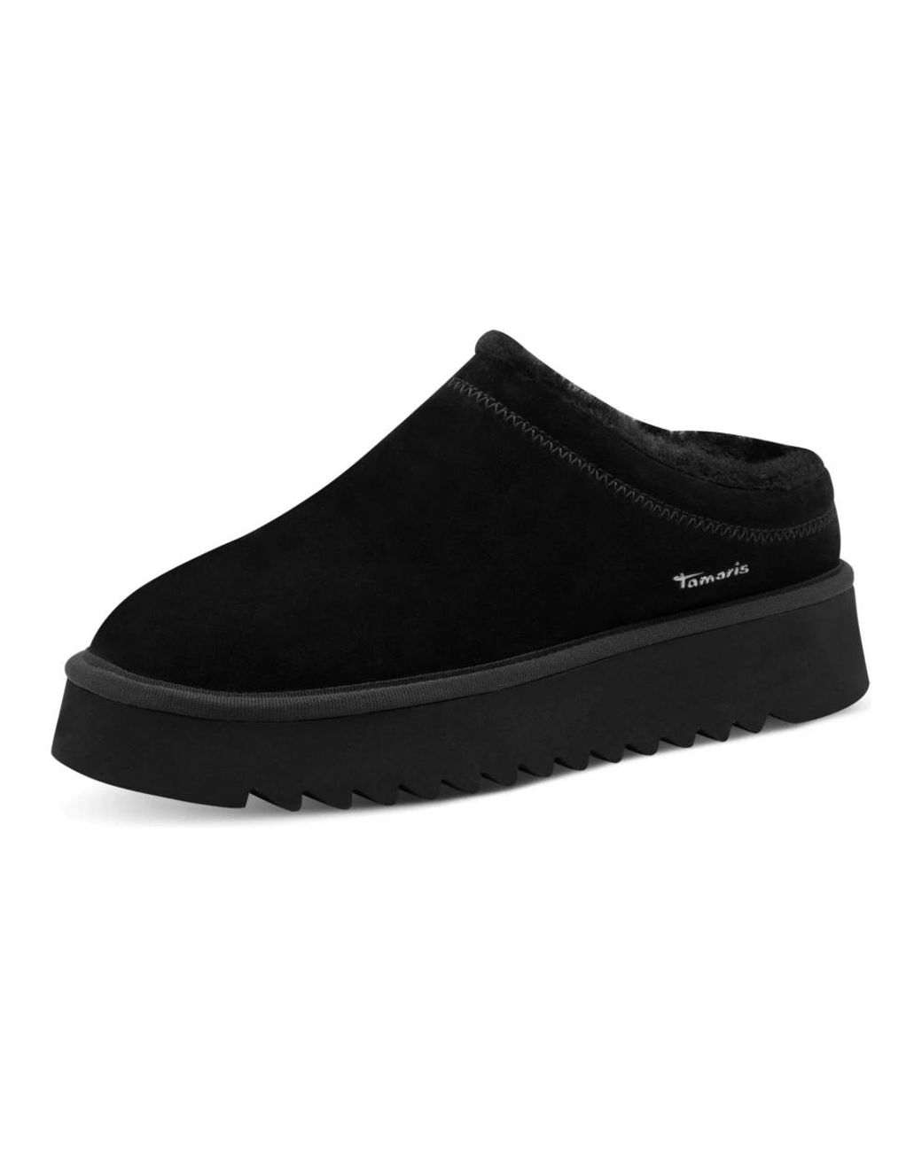 Tamaris Black Slippers