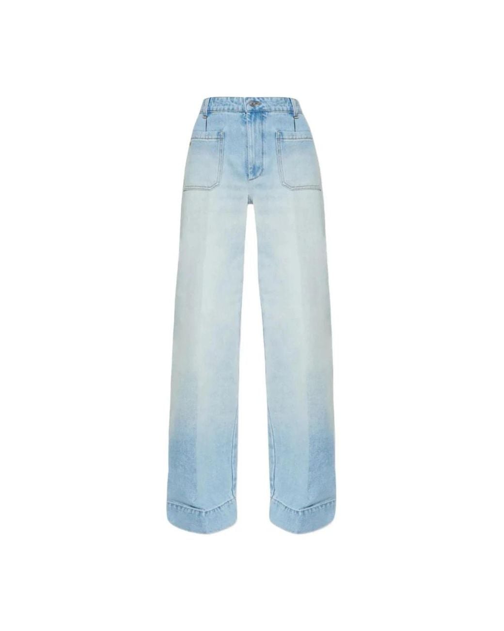 Victoria Beckham Blue Wide Jeans