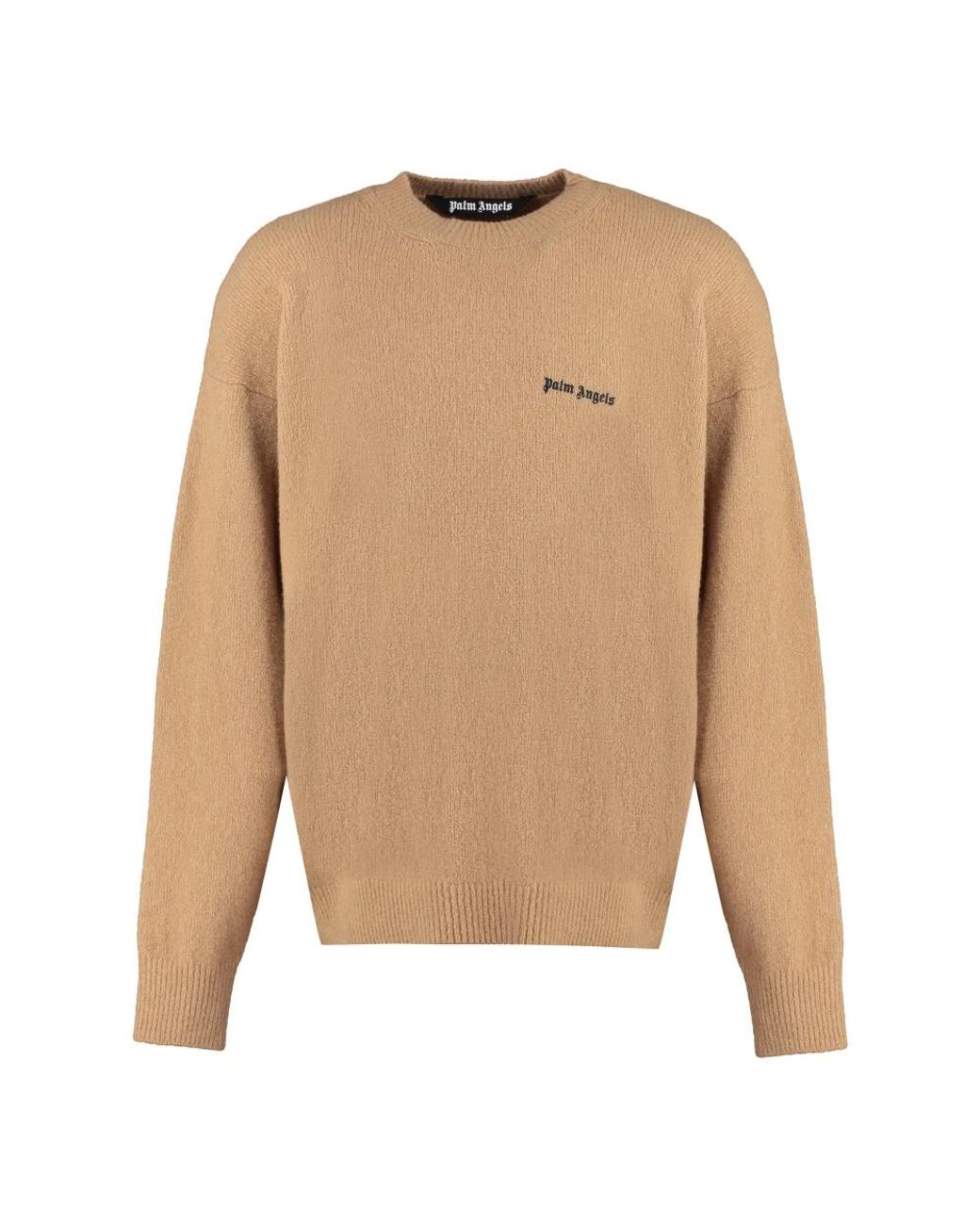Palm Angels Natural Round-Neck Knitwear for men