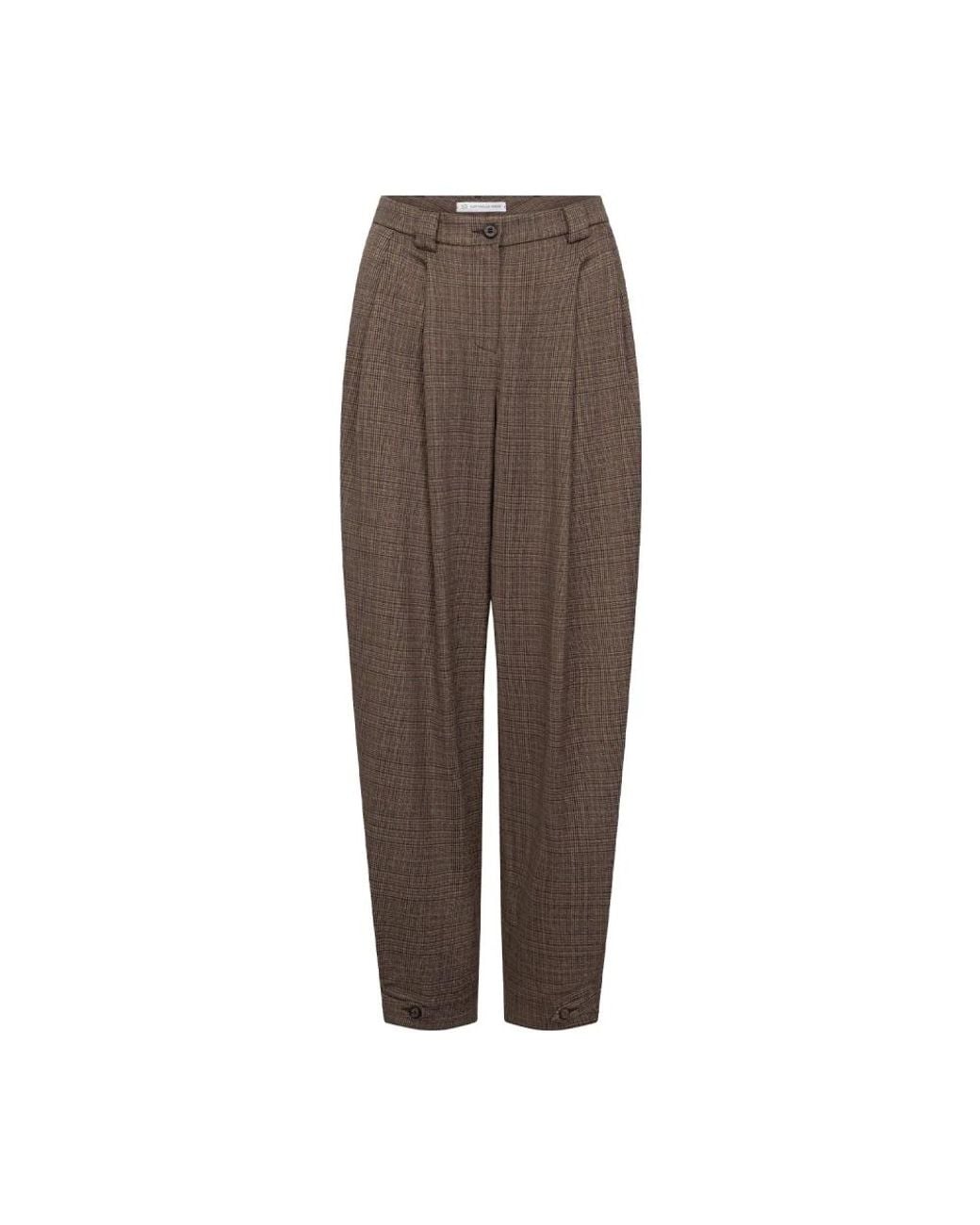 RAFFAELLO ROSSI Brown Tapered Trousers