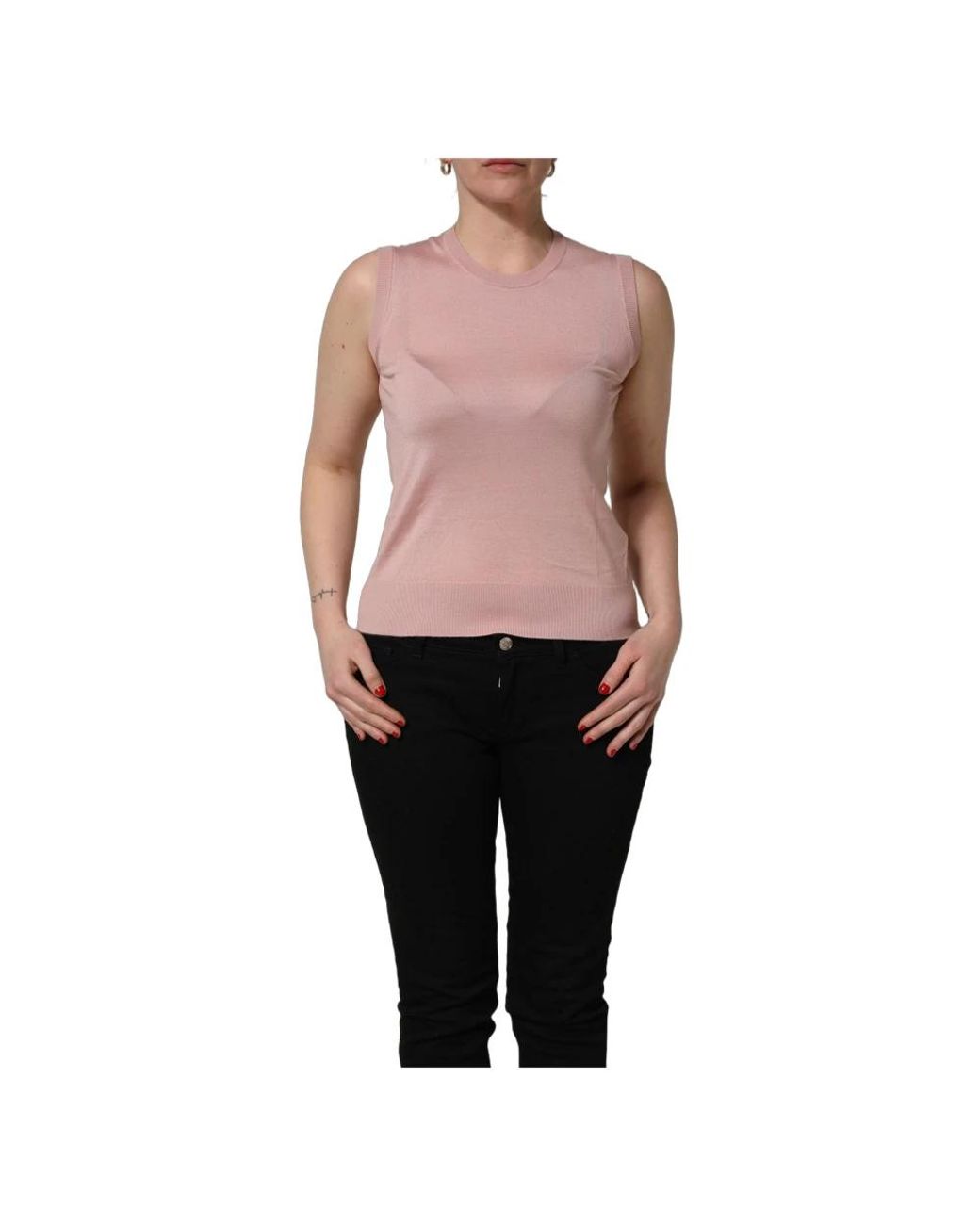 Dolce & Gabbana Pink Sleeveless Tops