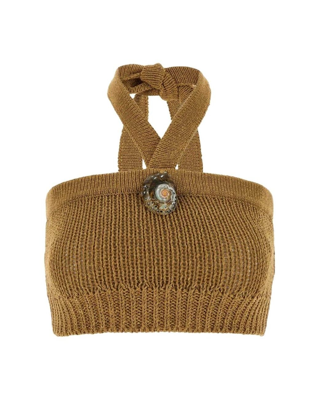 Alanui Brown Sleeveless Tops