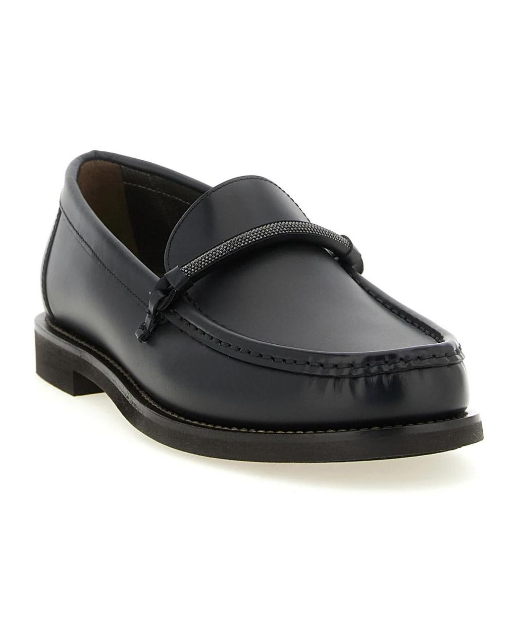 Brunello Cucinelli Black Loafers