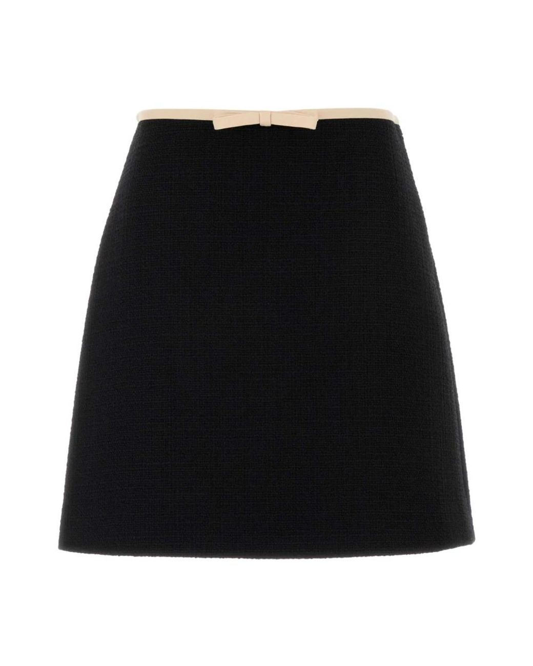 Valentino Garavani Black Short Skirts