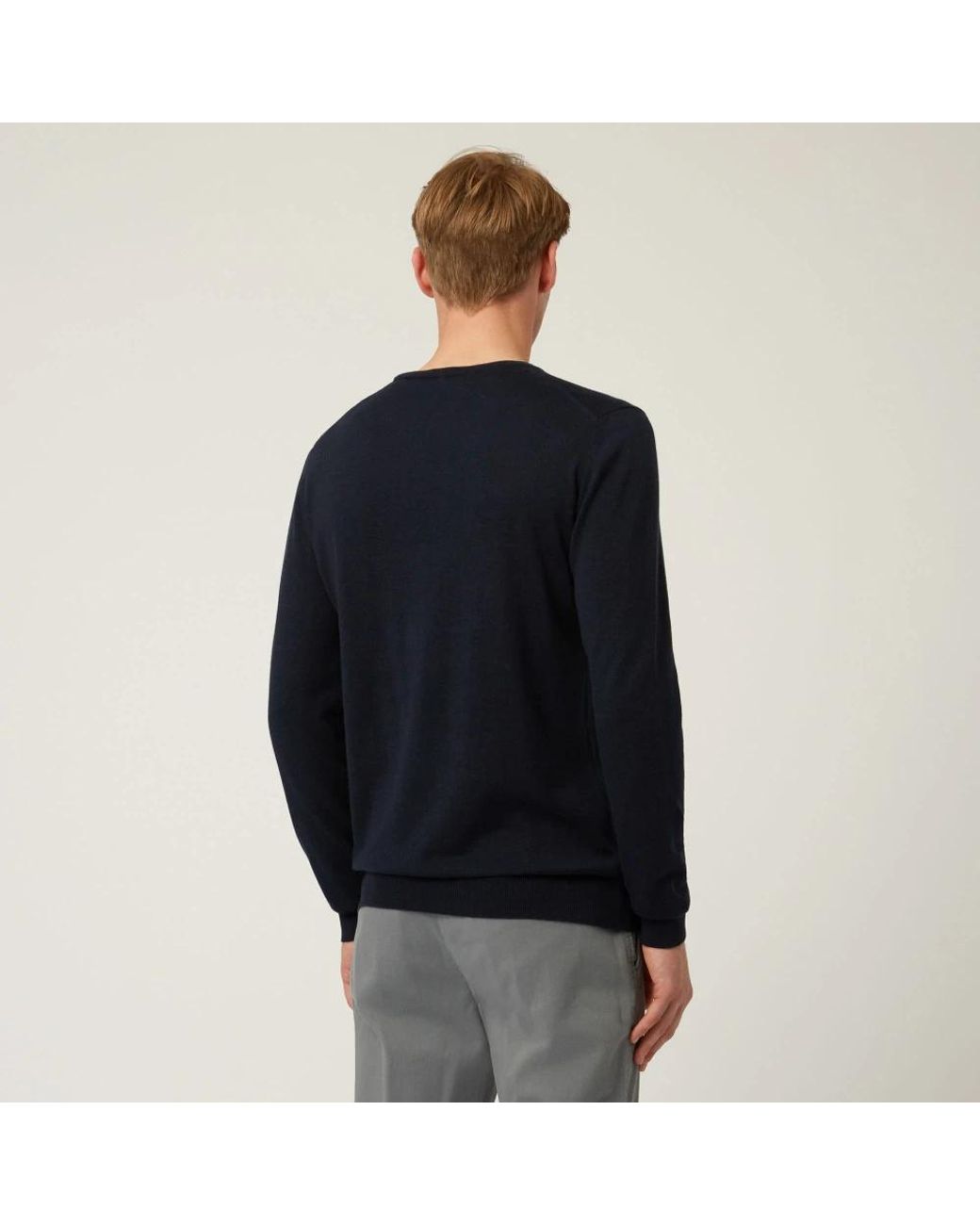 Harmont & Blaine Black Round-Neck Knitwear for men