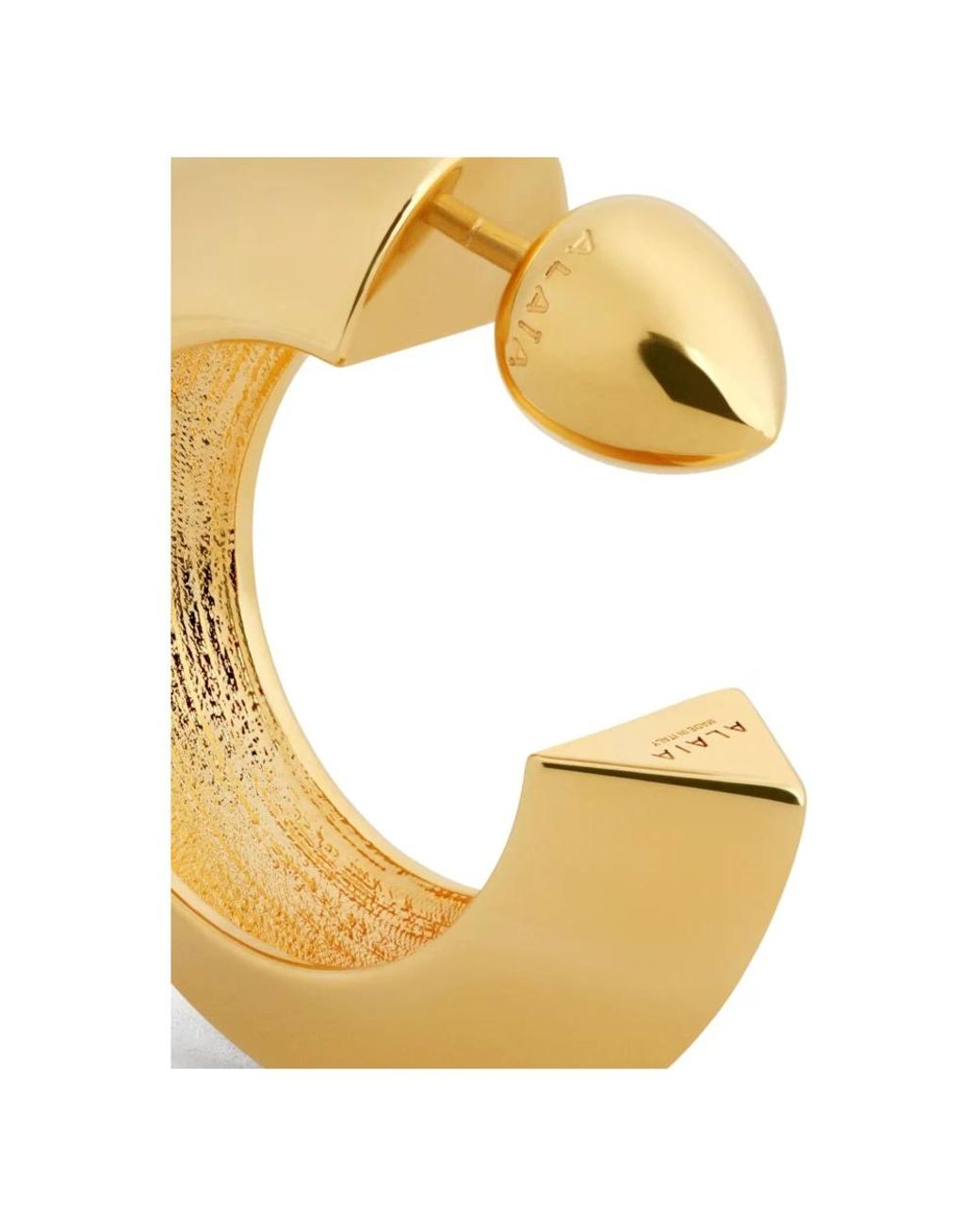 Alaïa Metallic Edge Hoops Ohrringe