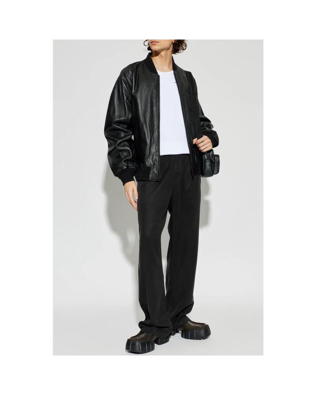 DIESEL Black Leather Jackets for men