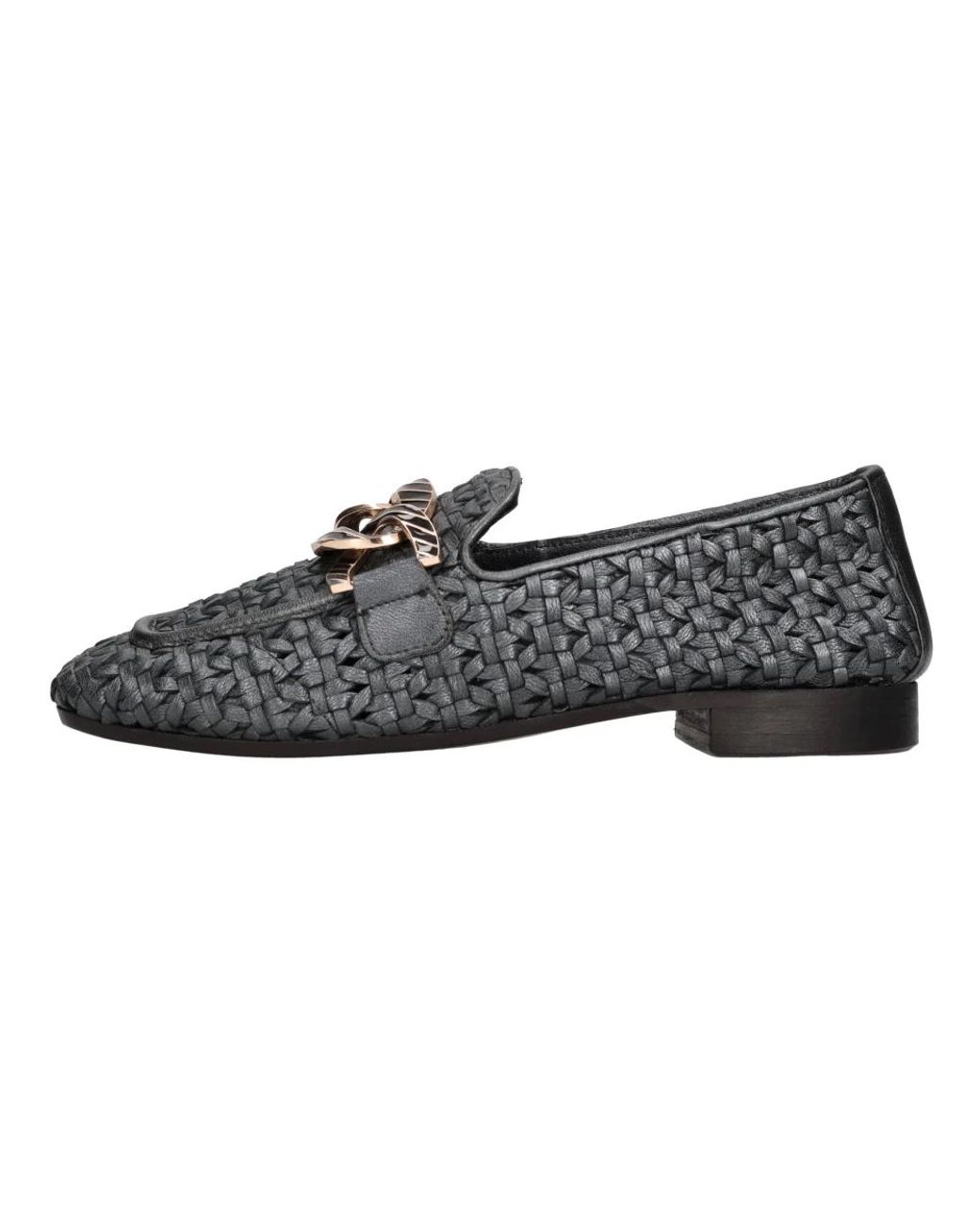 Emanuélle Vee Schoenen ,Grijs ,Leer Platte Schoenen Grijs in het Black