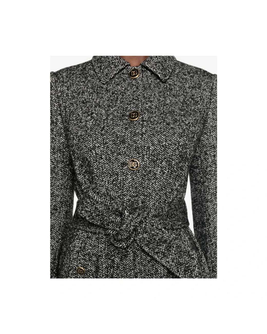 Dolce & Gabbana Gray Trench Coats