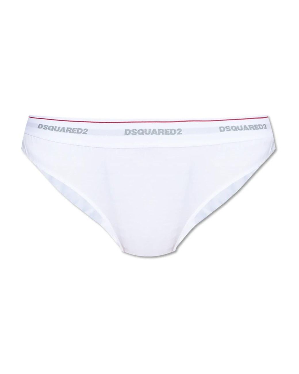 DSquared² Ondergoed ,Wit ,Katoen Slips Met Logo in het White