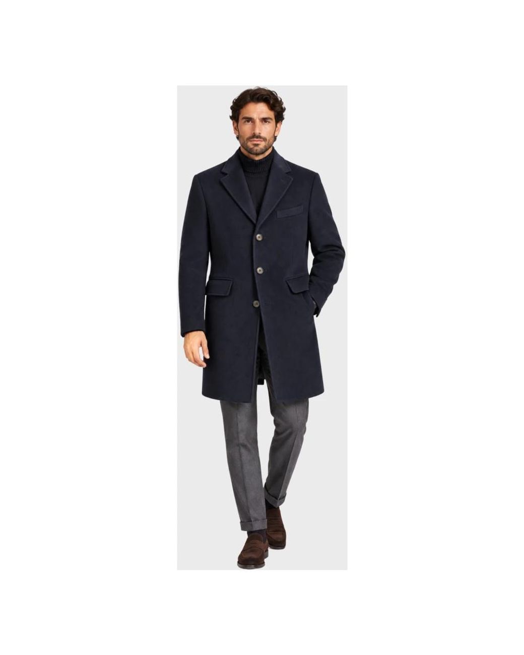 Eleventy Blue Single-Breasted Coats for men
