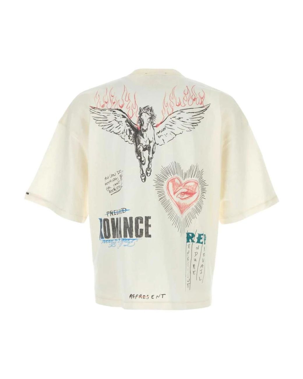 Represent White T-Shirts for men