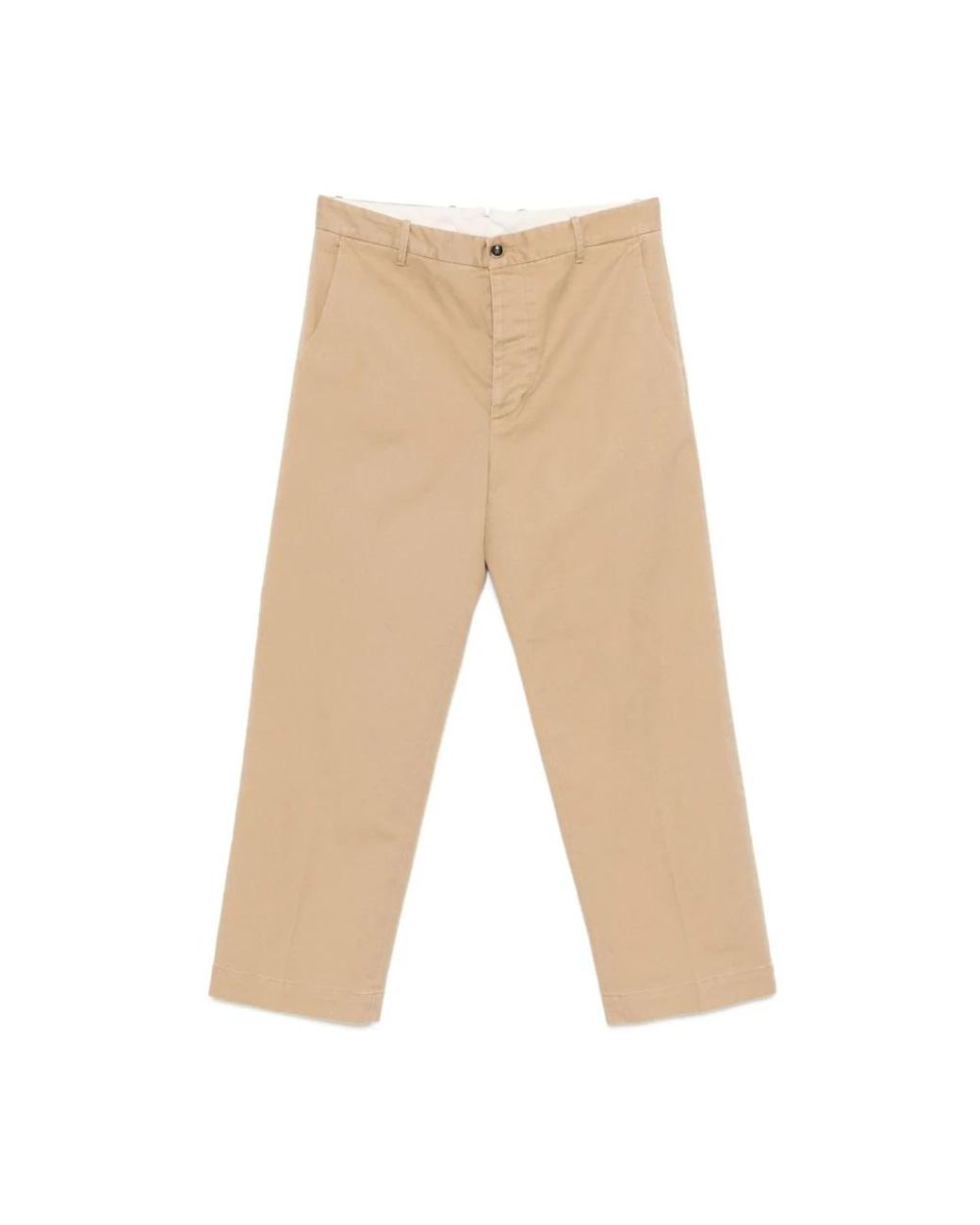 Nine:inthe:morning Natural Straight Trousers for men