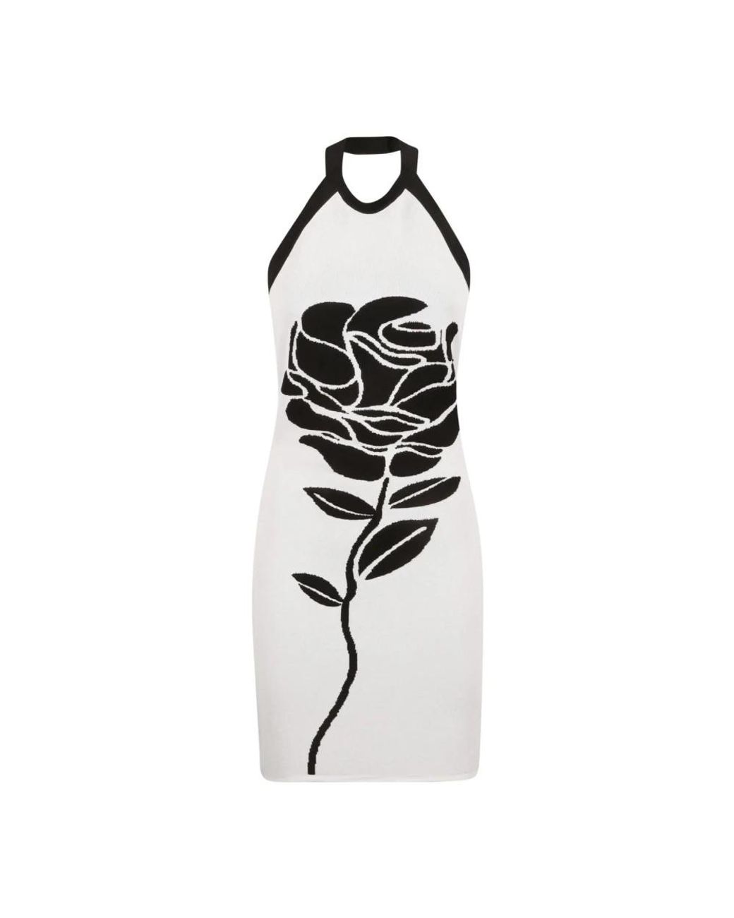 Balmain White Rose Mini Dress