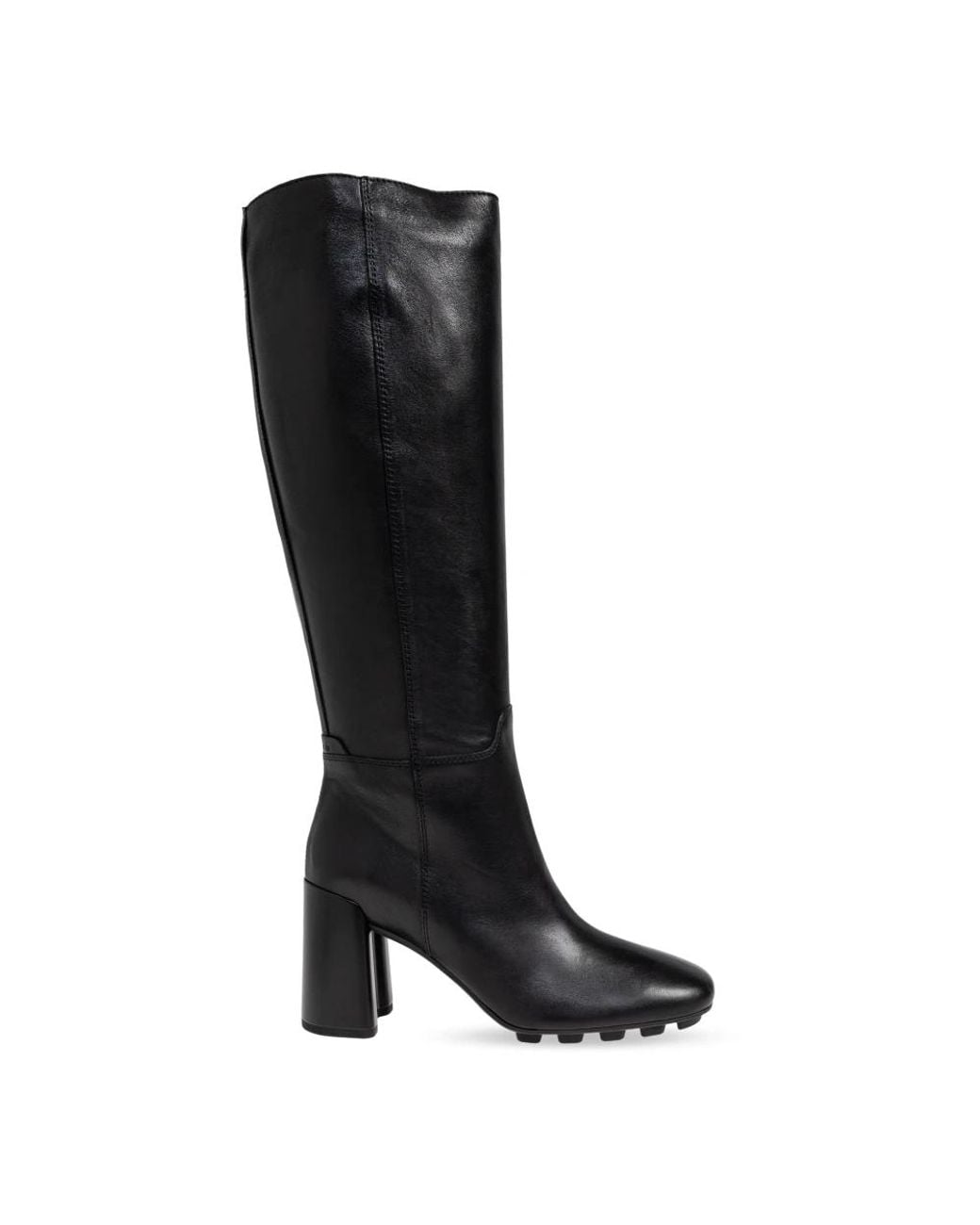 Hogan Black Lederstiefel Mit Absatz