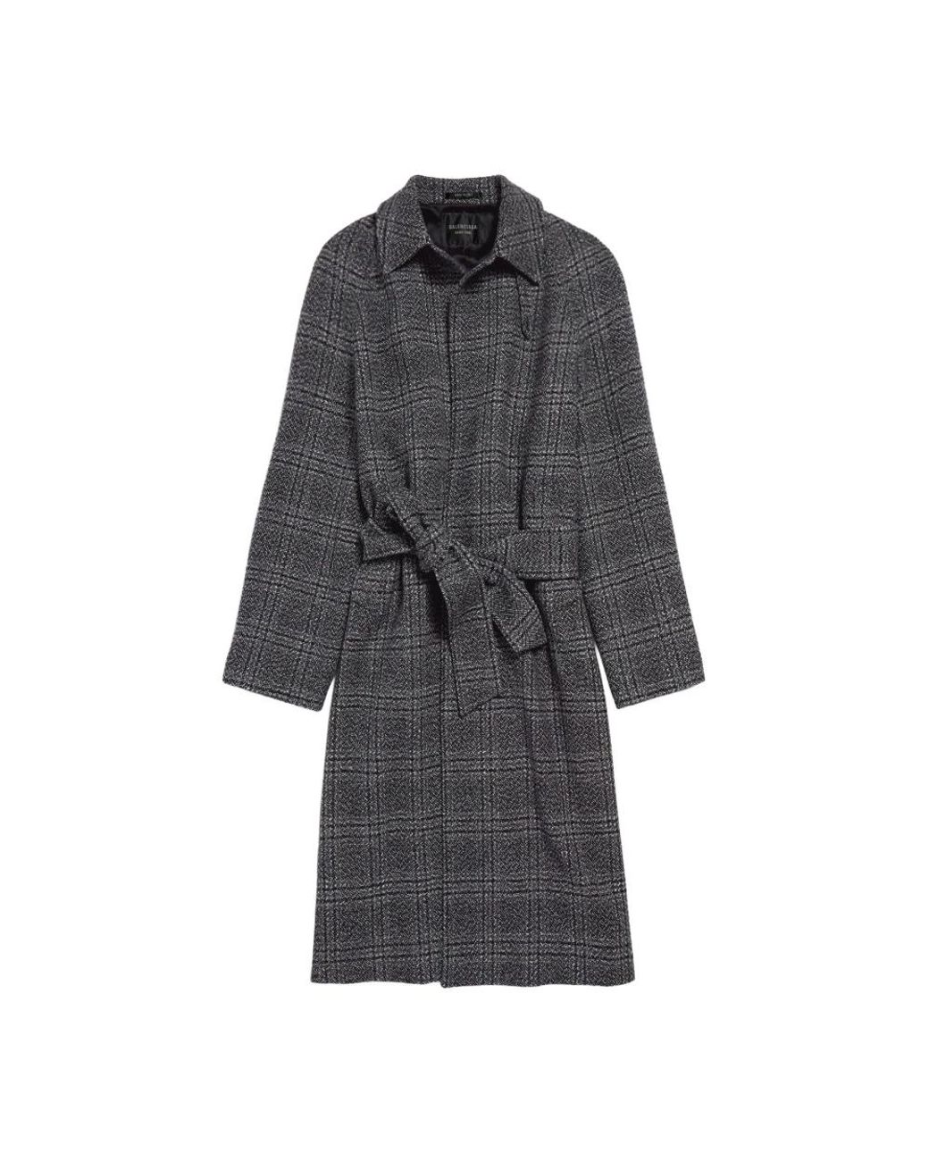 Balenciaga Gray Belted Coats