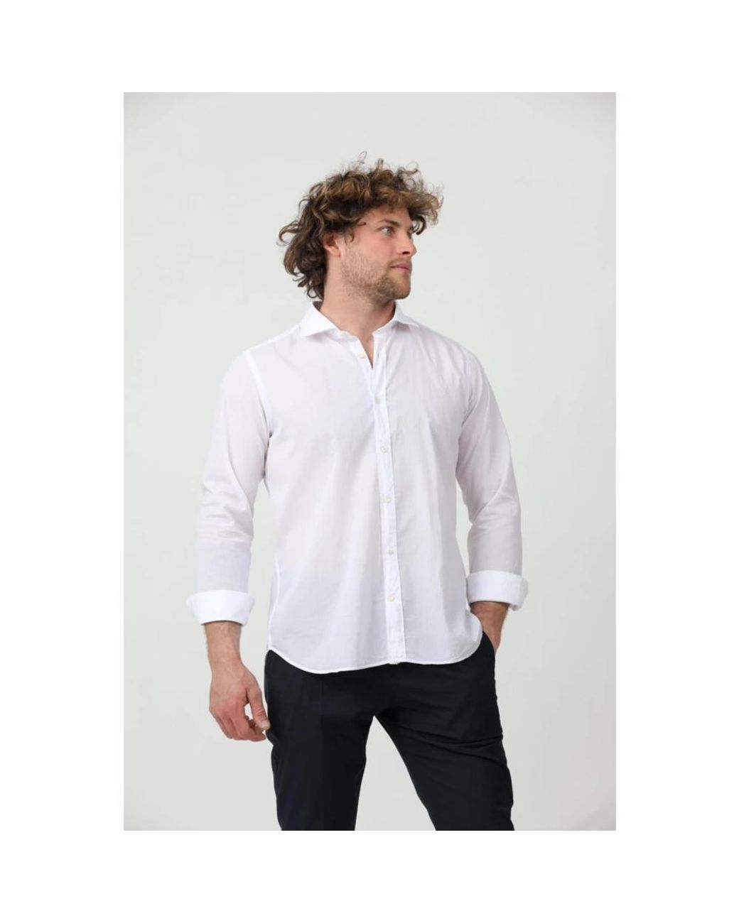 Tintoria Mattei 954 White Casual Shirts for men