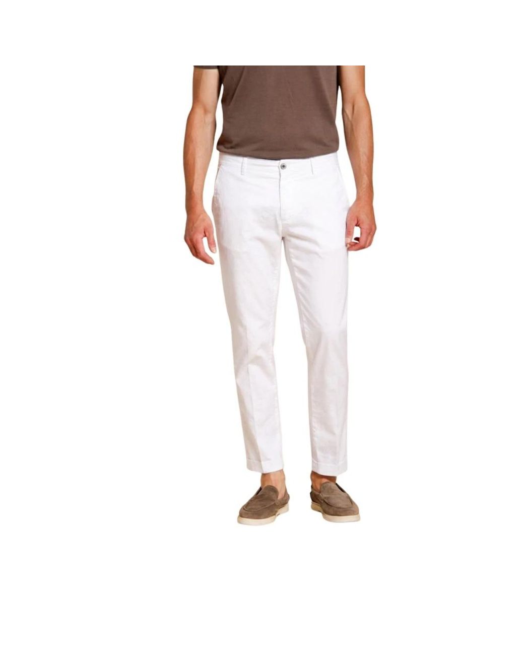Mason's White Chinos for men