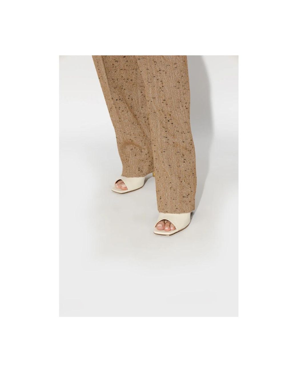 Bottega Veneta White Heeled Mules