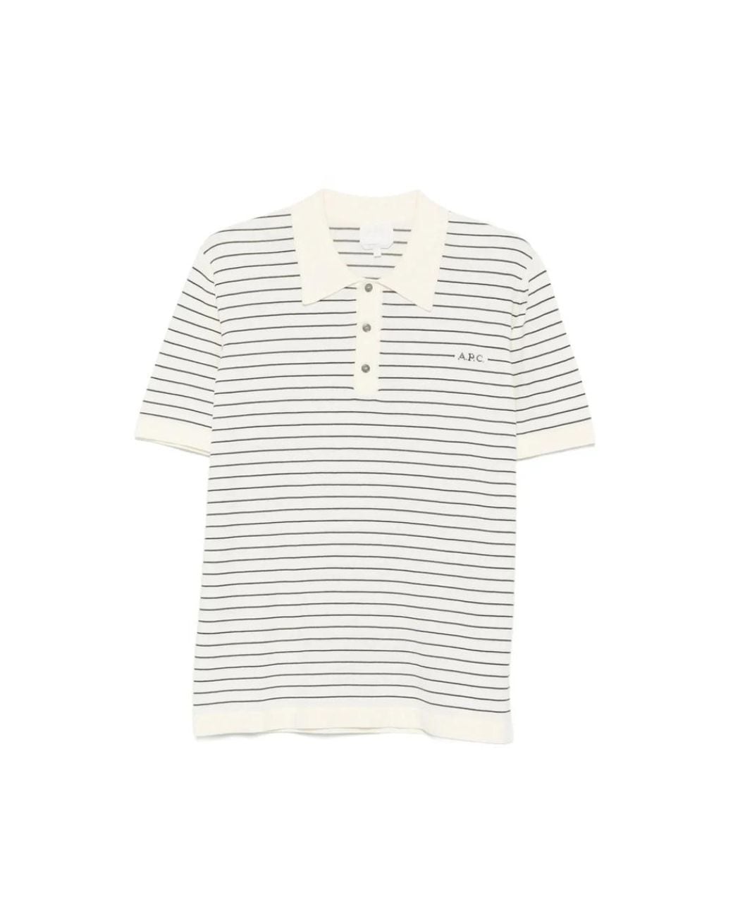 A.P.C. White Polo Shirts for men