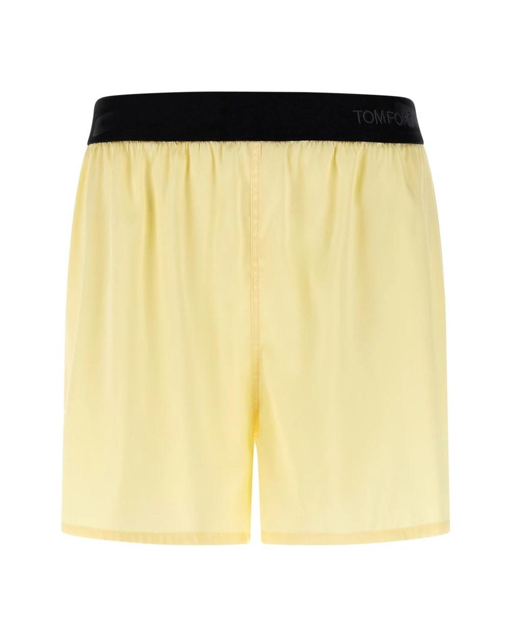 Tom Ford Korte Broeken ,Geel ,Satijn Short Shorts in het Yellow