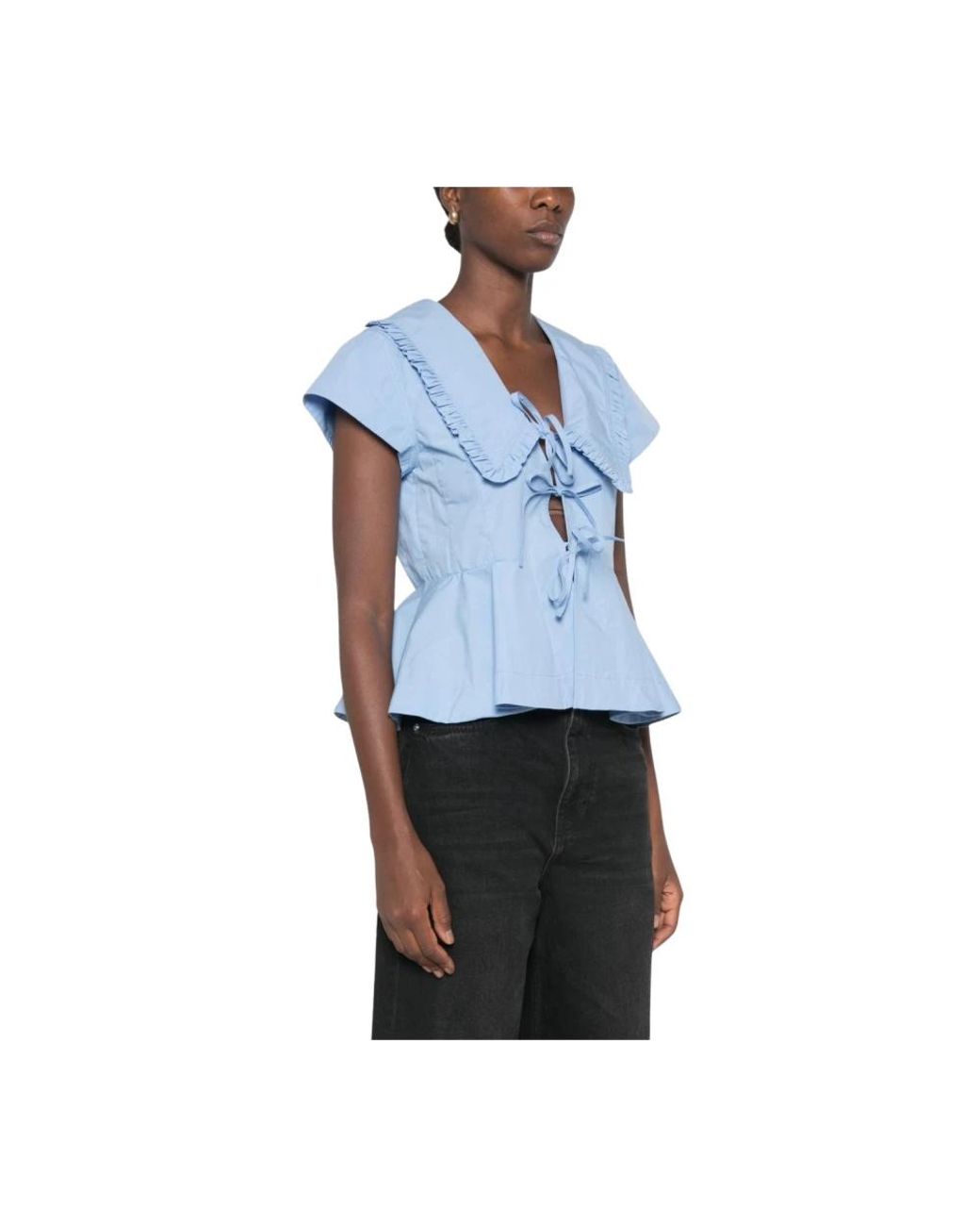 Ganni Blue Sleeveless Tops