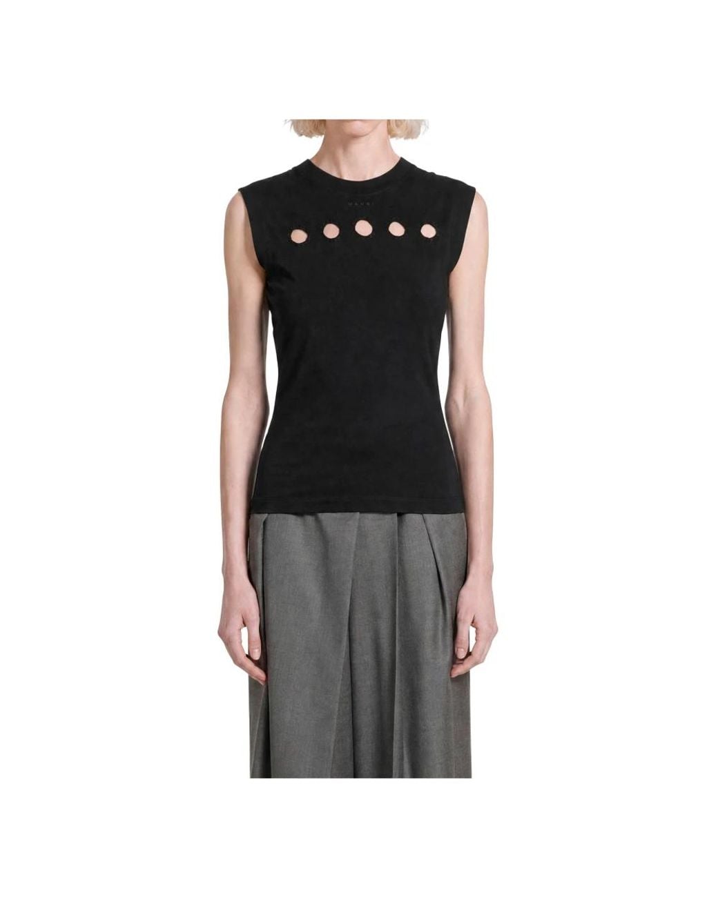 Marni Black Sleeveless Tops