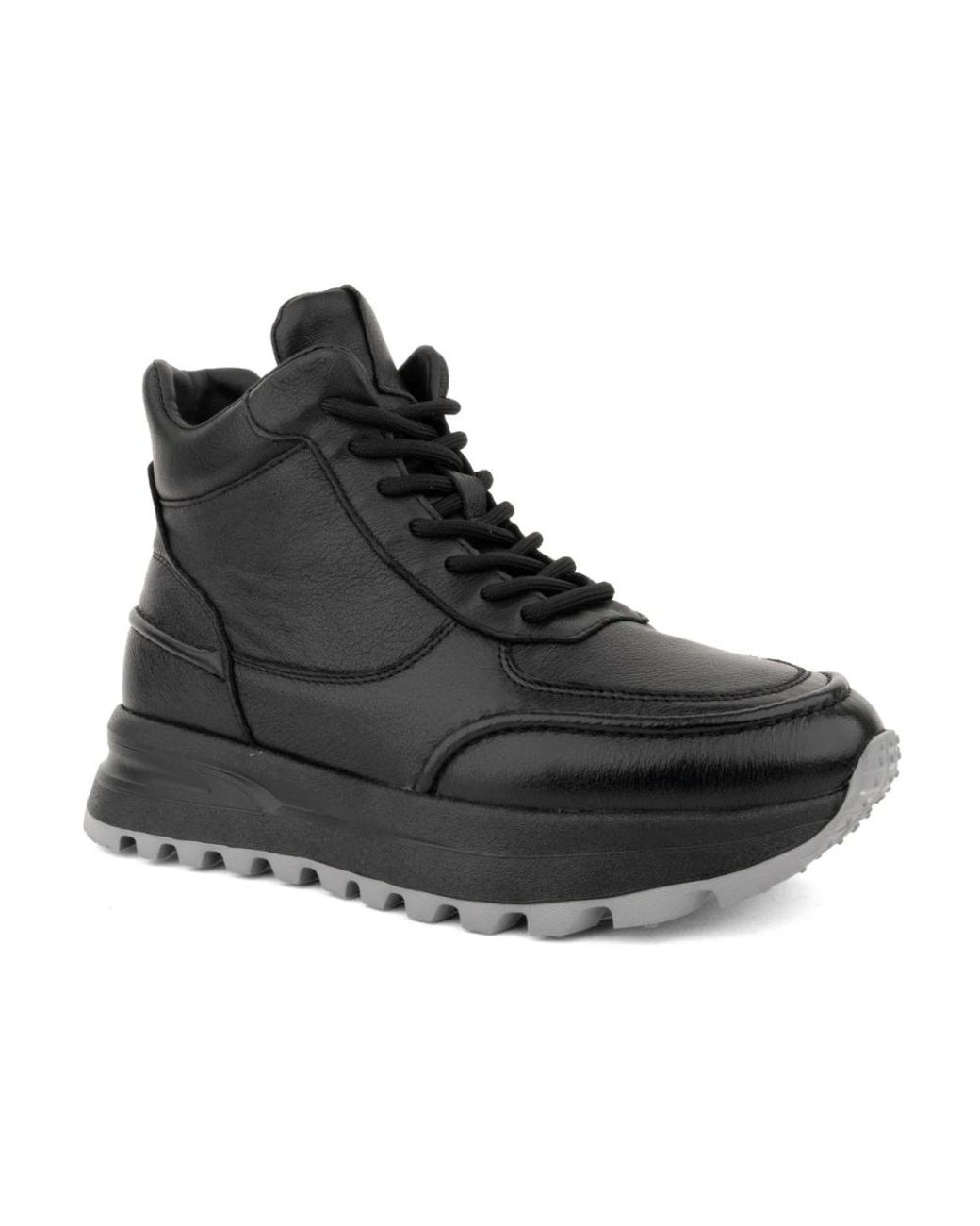 Linda Baumann Black Lace-Up Boots