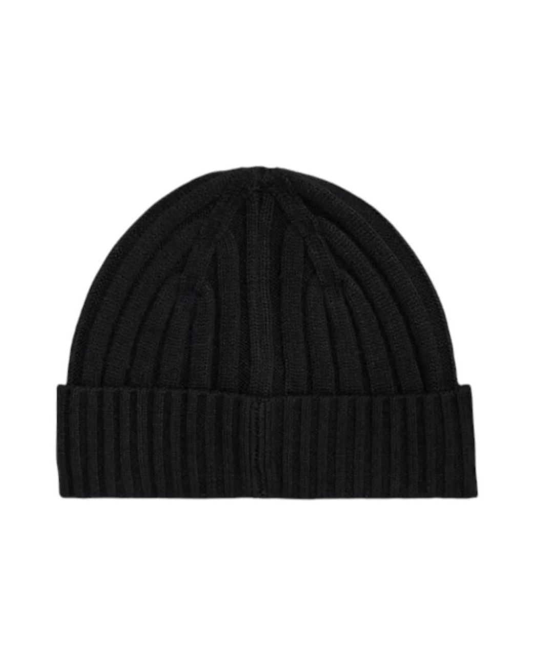 Ralph Lauren Black Gerippte Beanie
