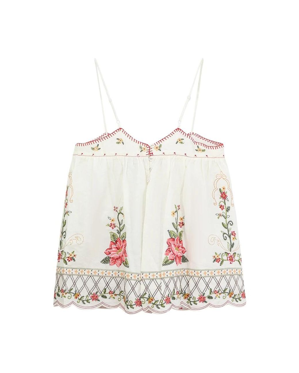 Farm Rio White Sleeveless Tops