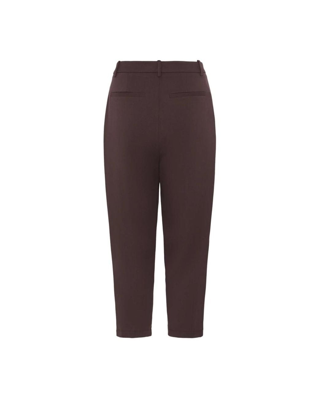 Cropped Trousers Kaffe en coloris Brown