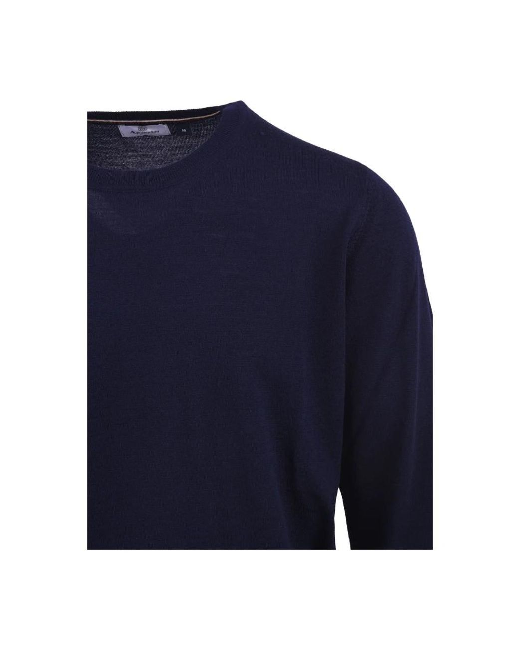 Aquascutum Blue Round-Neck Knitwear for men