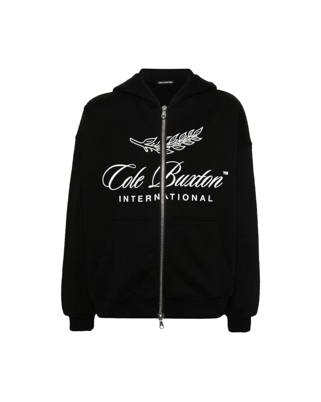 Cole Buxton Hoodies & Sweatvesten ,Zwart ,Katoen Zwarte Grafische Print Hoodie in het Black voor heren