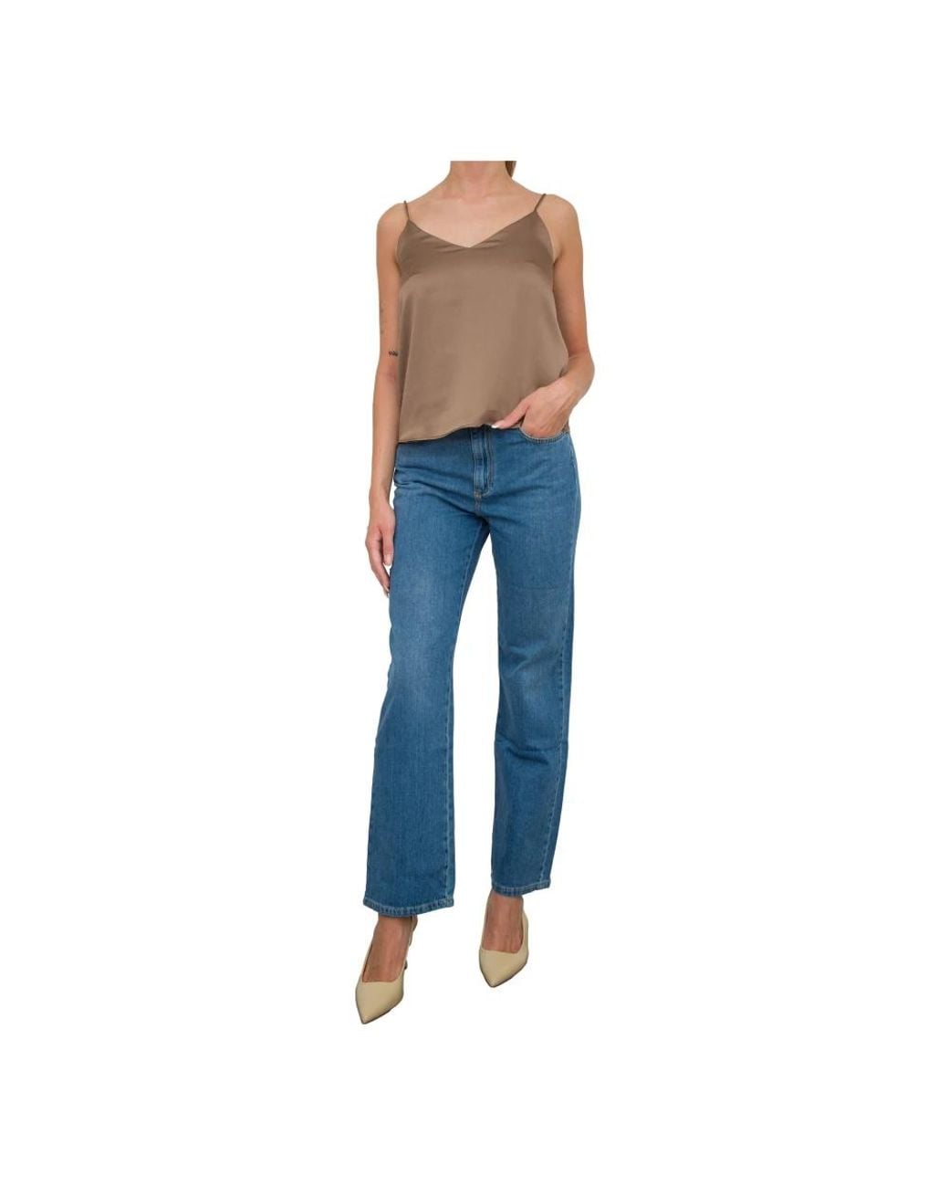 Marella Blue Straight Fit Jeans