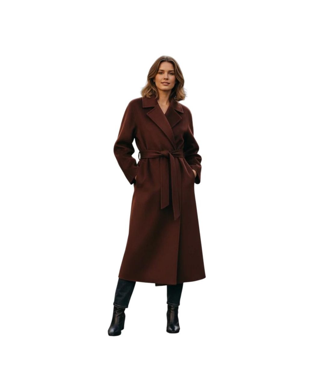 Oakwood Red Belted Coats