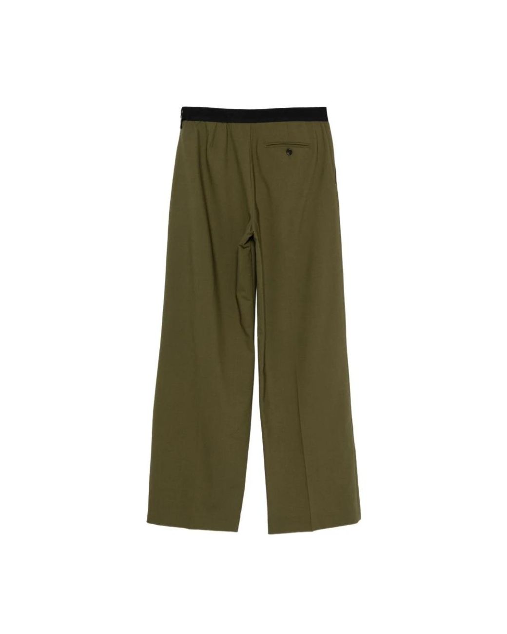 MSGM Green Wide Trousers