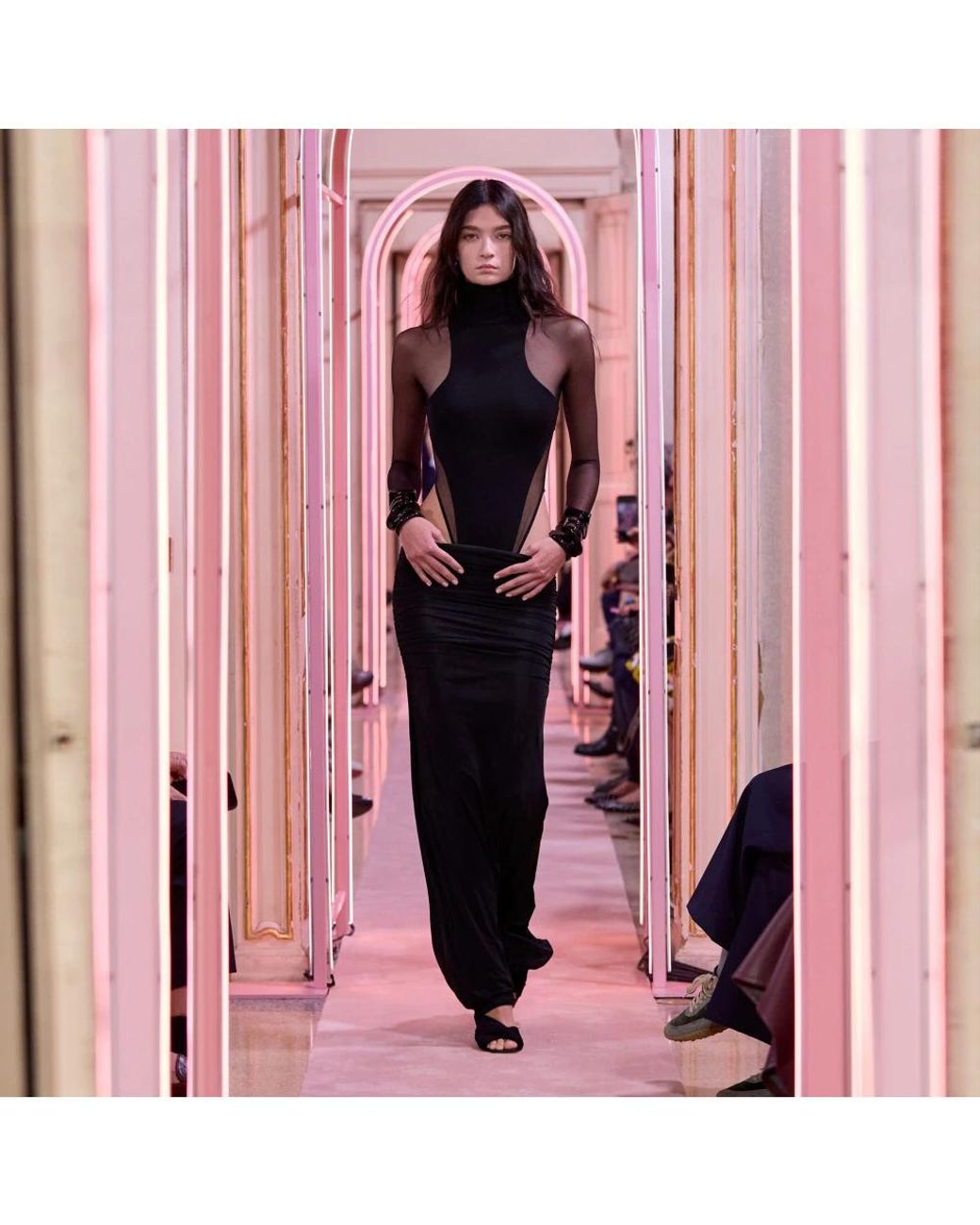 Elisabetta Franchi Black Maxi Skirts