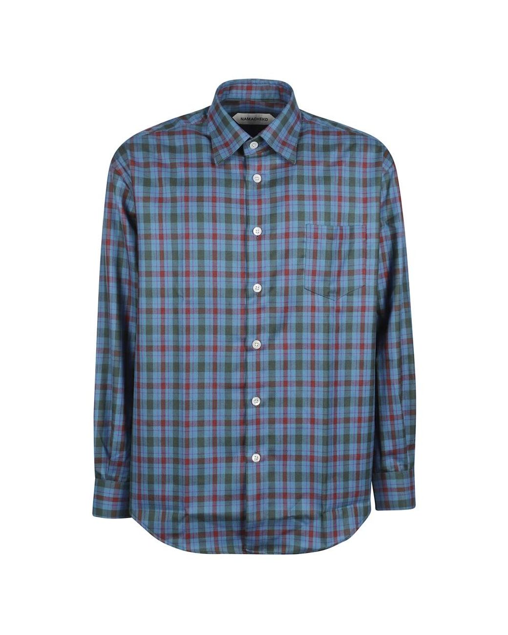 NAMACHEKO Blue Casual Shirts for men