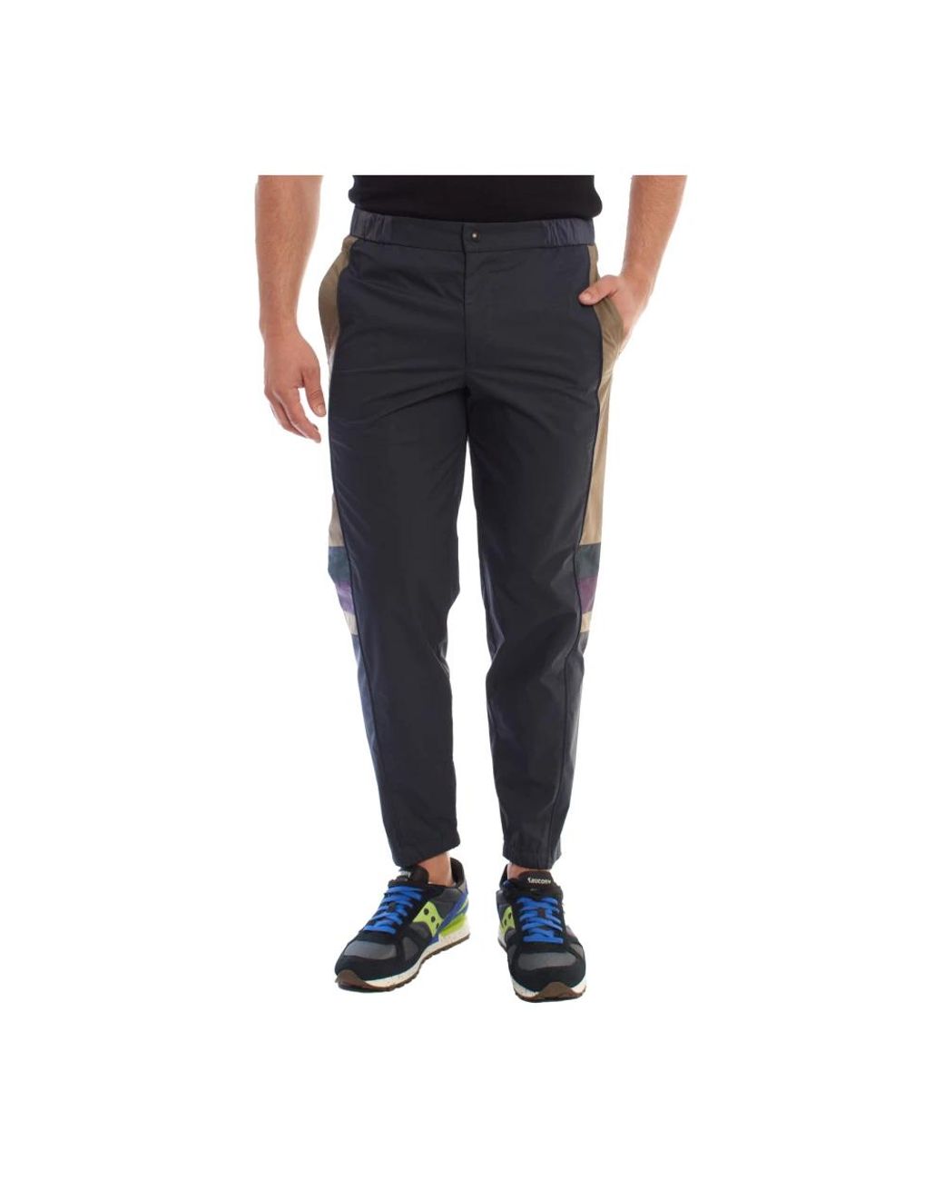 Emporio Armani Blue Straight Trousers for men