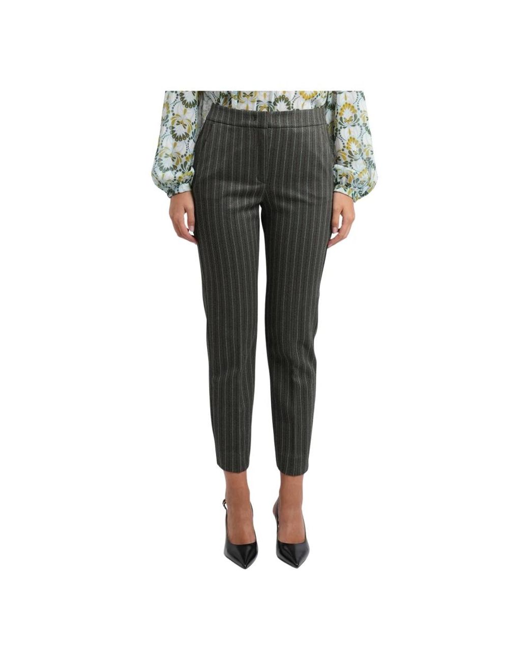 iBlues Gray Cropped Trousers