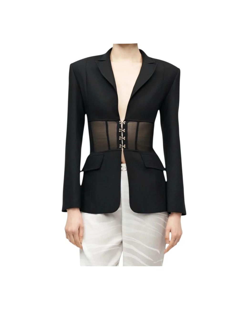 Just Cavalli Gecuffte Jas in het Black