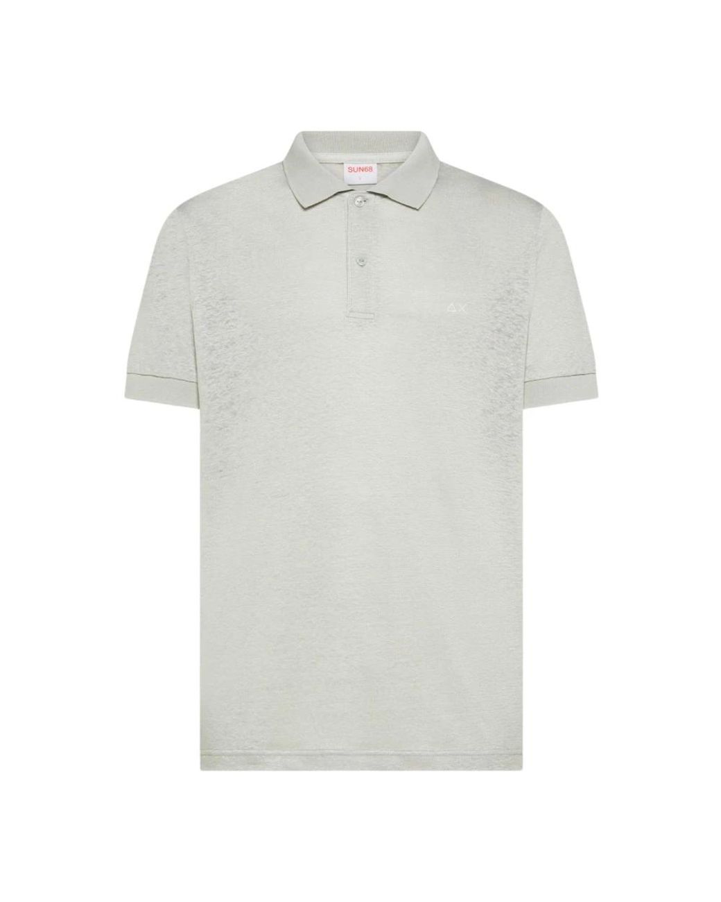 Sun 68 White Polo Shirts for men