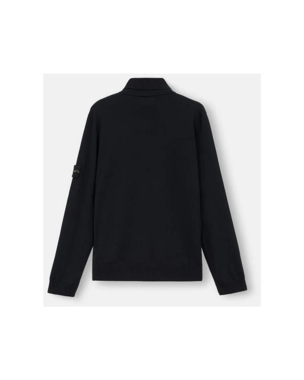 Stone Island Turtleneck Trui Met Geribbelde Details in het Blue voor heren