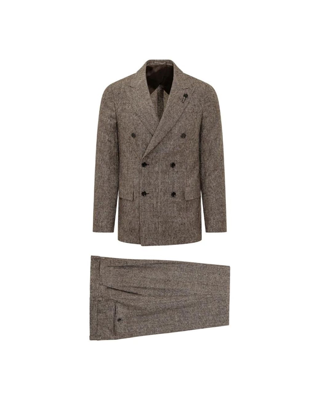 Lardini Double-Breasted Suit in het Brown voor heren