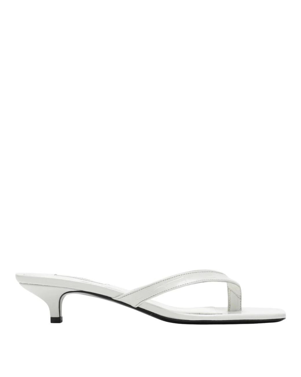 Totême White Heeled Mules