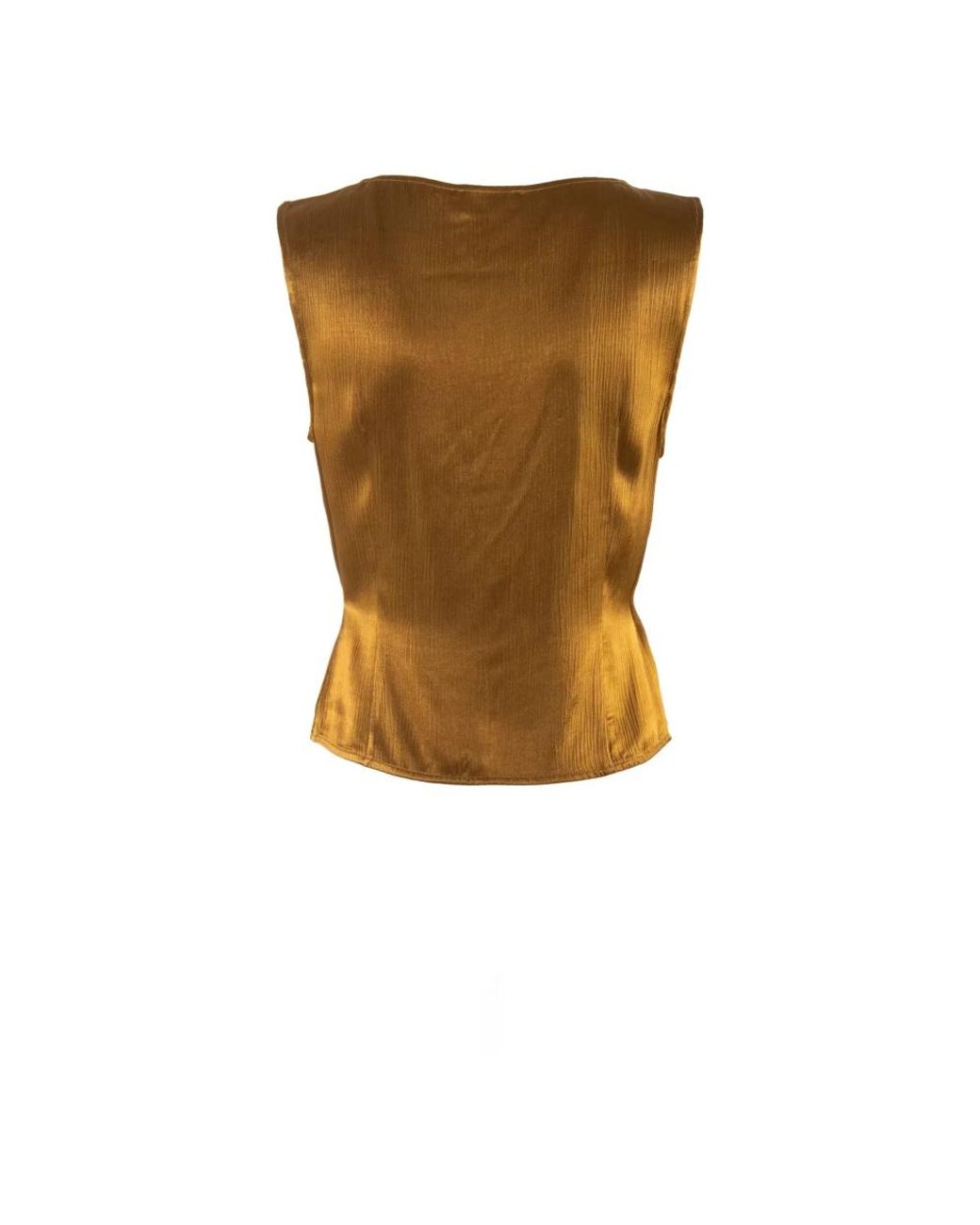 Nenette Brown Sleeveless Tops