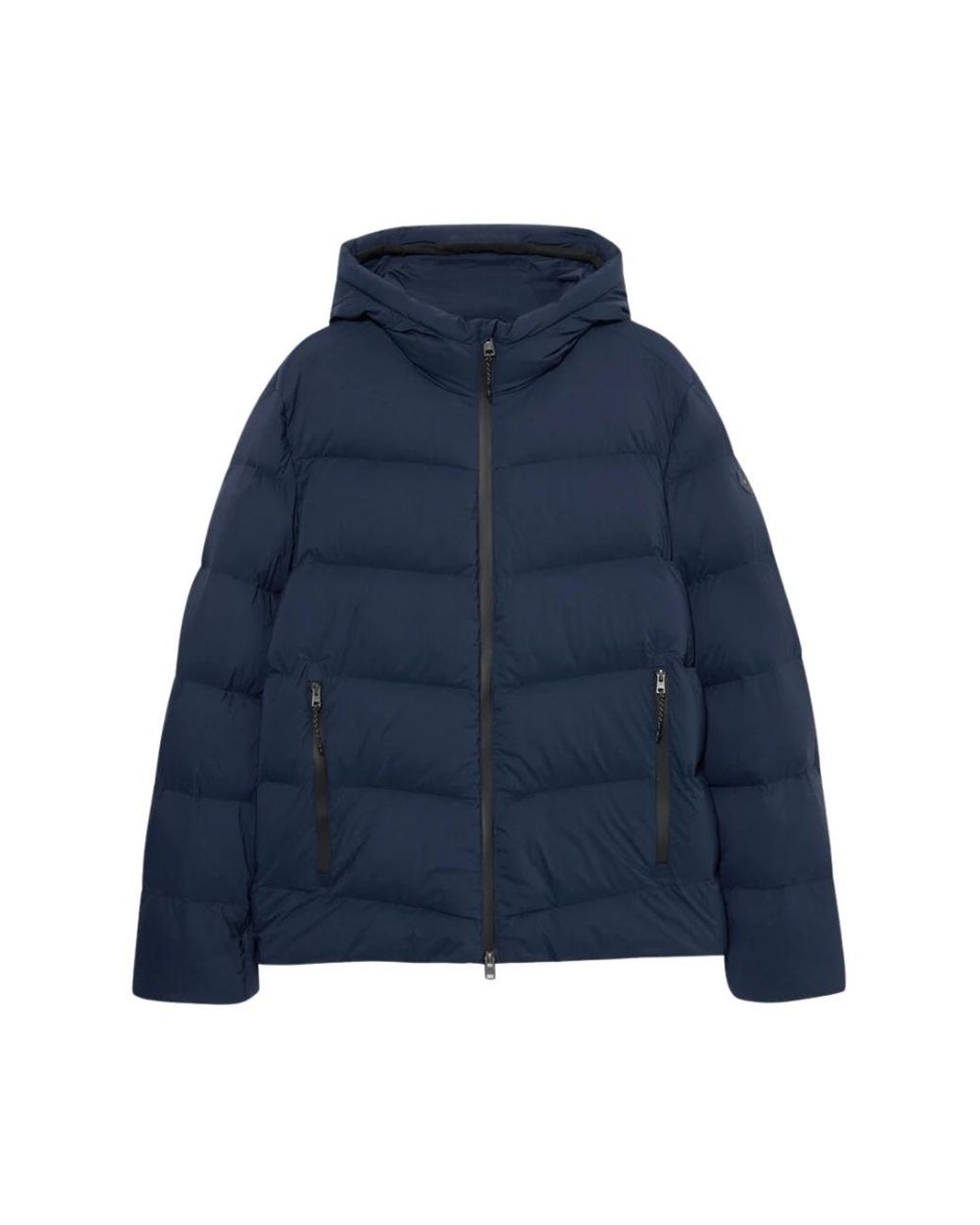 Brooks Brothers Jassen ,Blauw ,Nylon Hooded Down Jacket in het Blue voor heren