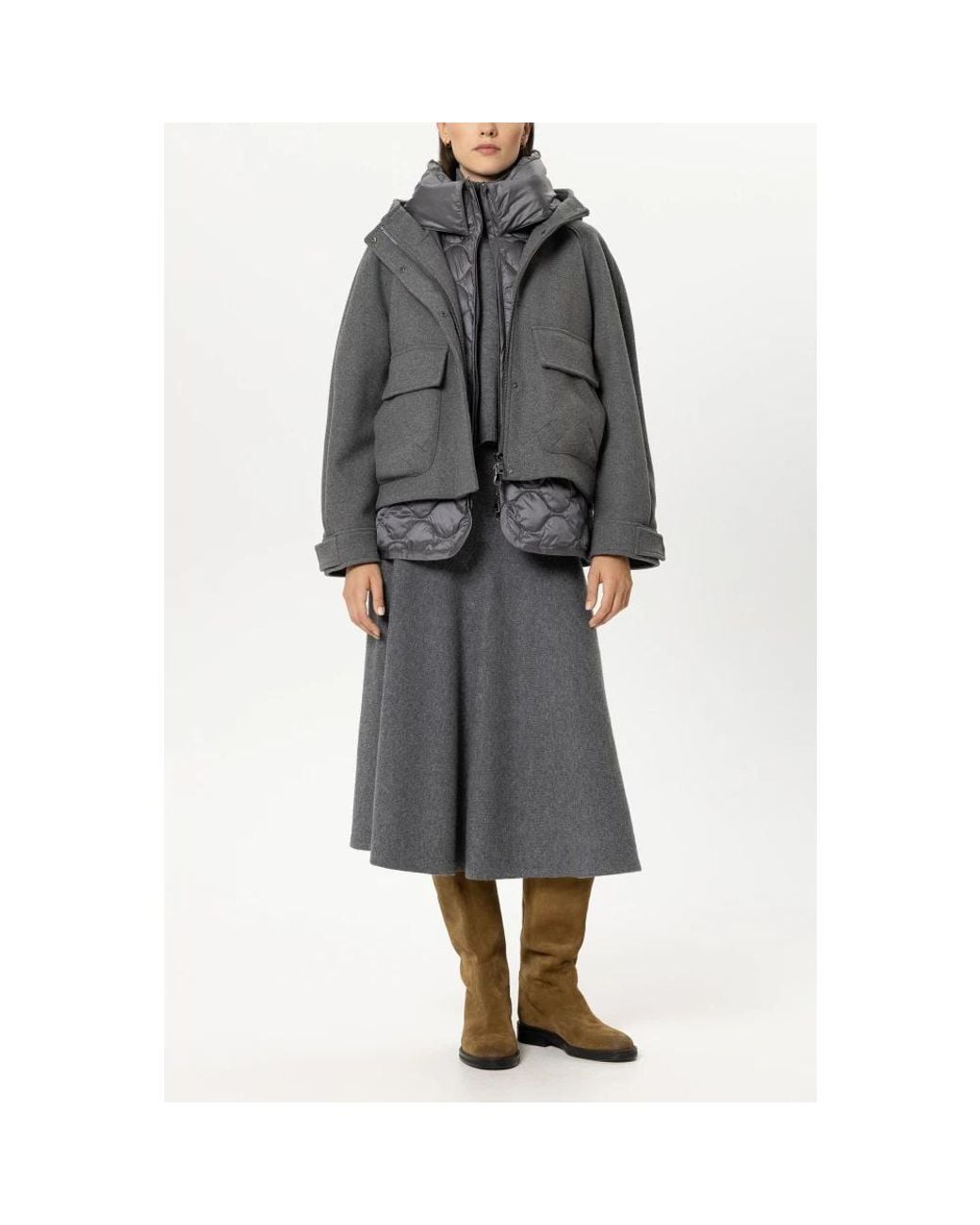 Luisa Cerano Gray Winter Jackets