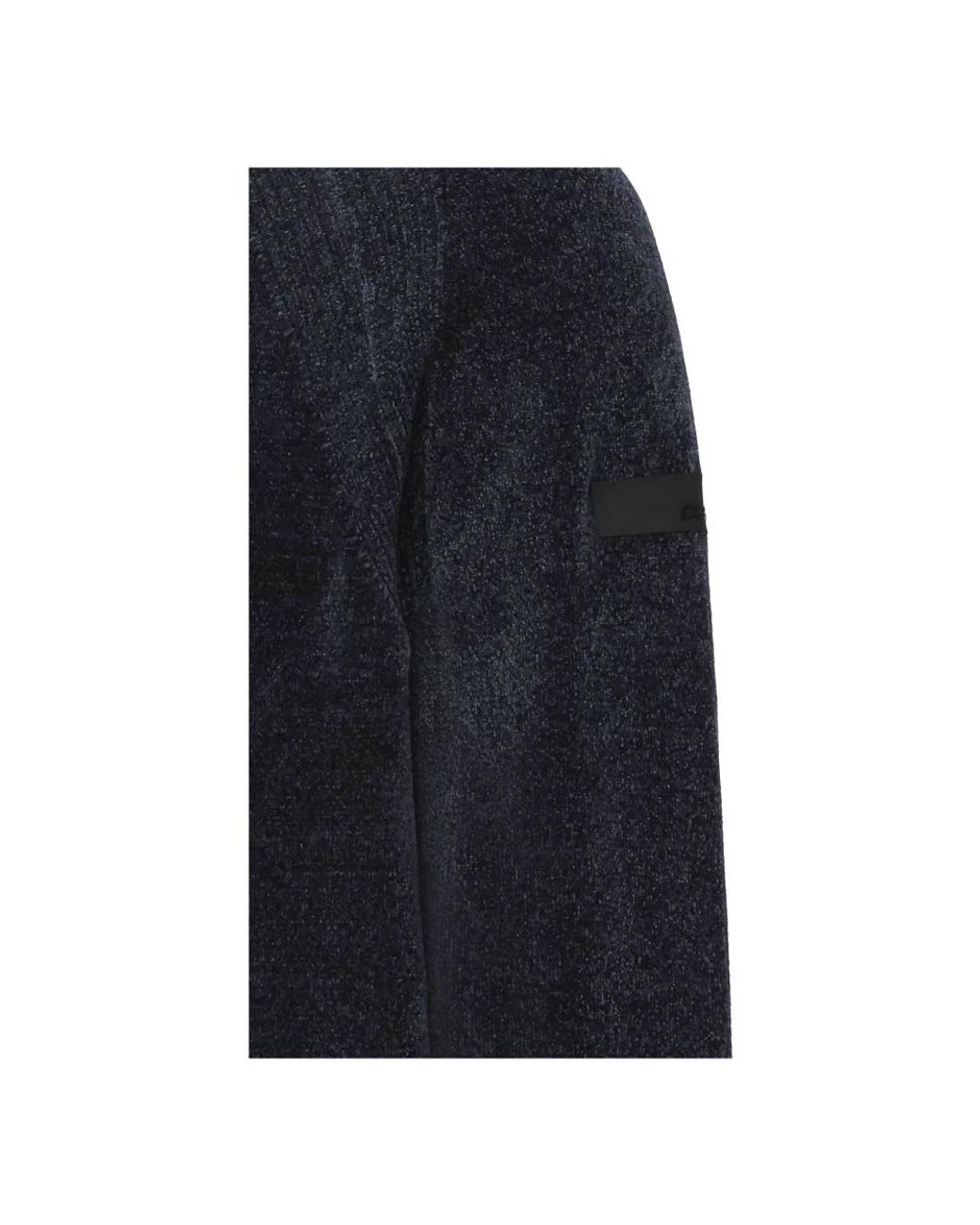 Rrd Blauer Samt Rundstrick Pullover in Blue für Herren