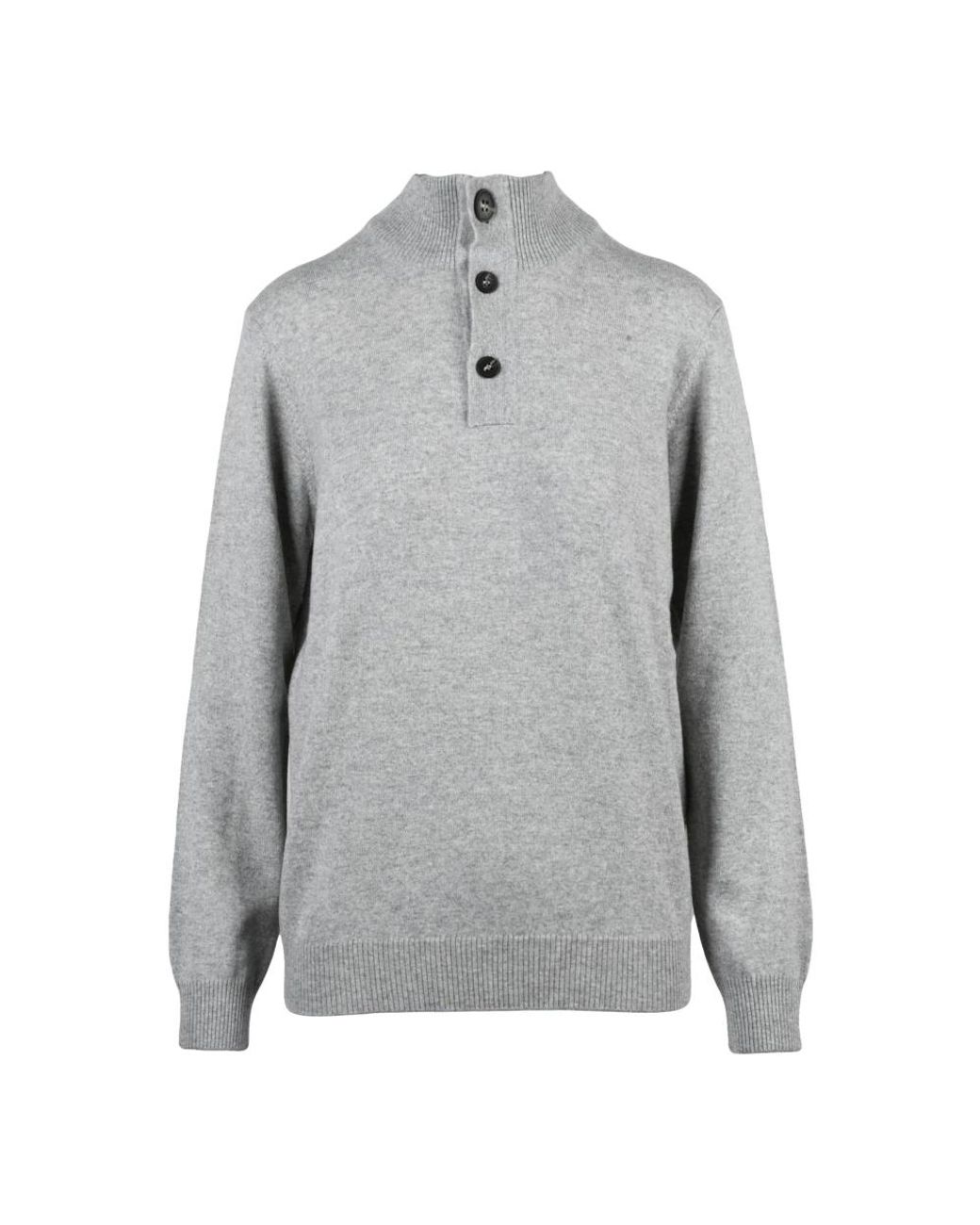 Kangra Gray Round-Neck Knitwear for men
